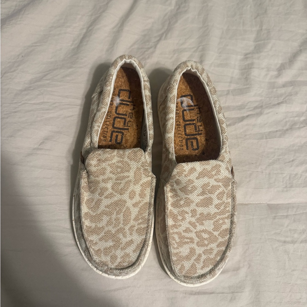 Hey Dude Leopard Print Slip-On Shoes